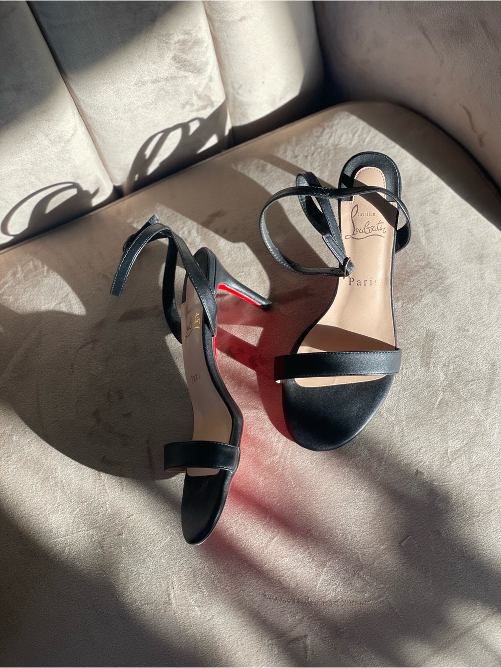 Christian Louboutin Loubigirl Leather Ankle Wrap Sandals Size EU 40 - Picture 4 of 9